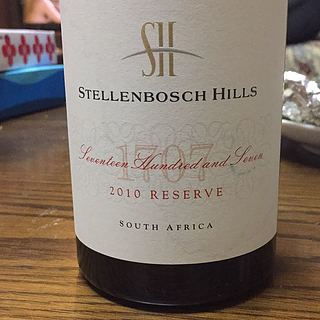 Stellenbosch Hills 1707 Reserve Red(ステレンボッシュ・ヒルズ 1707リザーブ レッド)