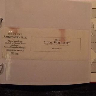 Amiot Servelle Clos de Vougeot Grans Cru