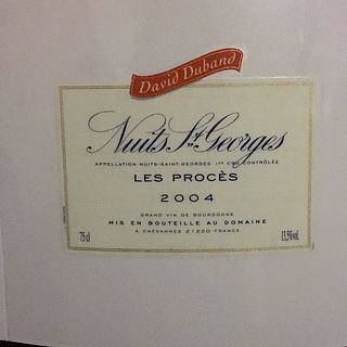 David Duband Nuits Saint Georges 1er Cru Les Proces