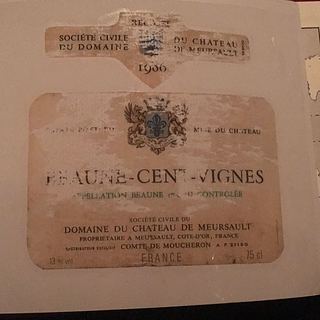 Dom. du Ch. de Meursault Beaune Cent Vignes 1er Cru