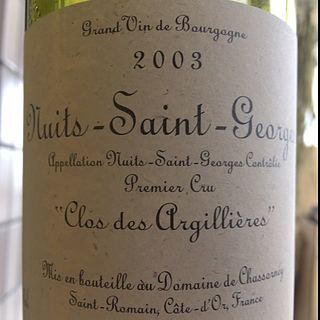 Dom. de Chassorney Nuits Saint Georges 1er Cru Clos des Argillières