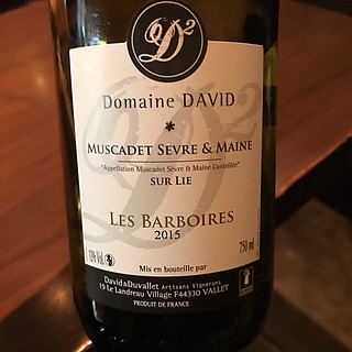 Dom. David Muscadet Sevre et Maine Sur Lie Les Barboires(ドメーヌ・ダヴィド・デュバン ミュスカデ・セーヴル・エ・メーヌ シュール・リー レ・バルボワール)
