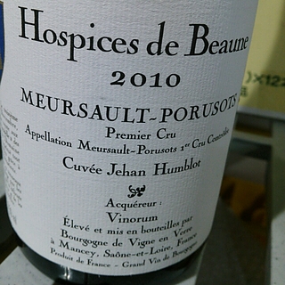 Hospices de Beaune Meursault Porusots 1er Cru Cuvée Jehan Humblot