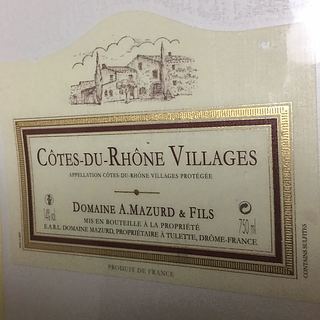 Dom. Mazurd Côtes du Rhône Villages