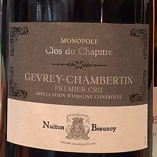 Nuiton Beaunoy Gevrey Chambertin 1er Cru Clos du Chapitre Monopole
