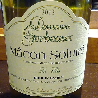 Dom. des Gerbeaux Mâcon Solutre Le Clos(ドメーヌ・デ・ジェルボー マコン・ソリュトレ レ・クロ)