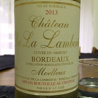 Ch. De La Lambertie Cuvée du Montet Moelleux(シャトー・ド・ラ・ランベルティ キュヴェ・デュ・モンテ モワルー)