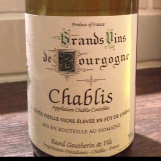 Raoul Gautherin & Fils Chablis Cuvée Vieille Vigne Élevée en Fût de Chêne(ラウール・ゴトラン・エ・フィス シャブリ キュヴェ・ヴィエイユ・ヴィーニュ エルヴェ・アン・フュ・ド・シェーヌ)