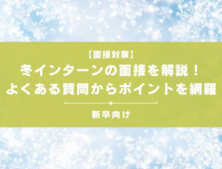 冬インターンの面接を新卒向けに徹底解説！よくある質問からポイントを網羅