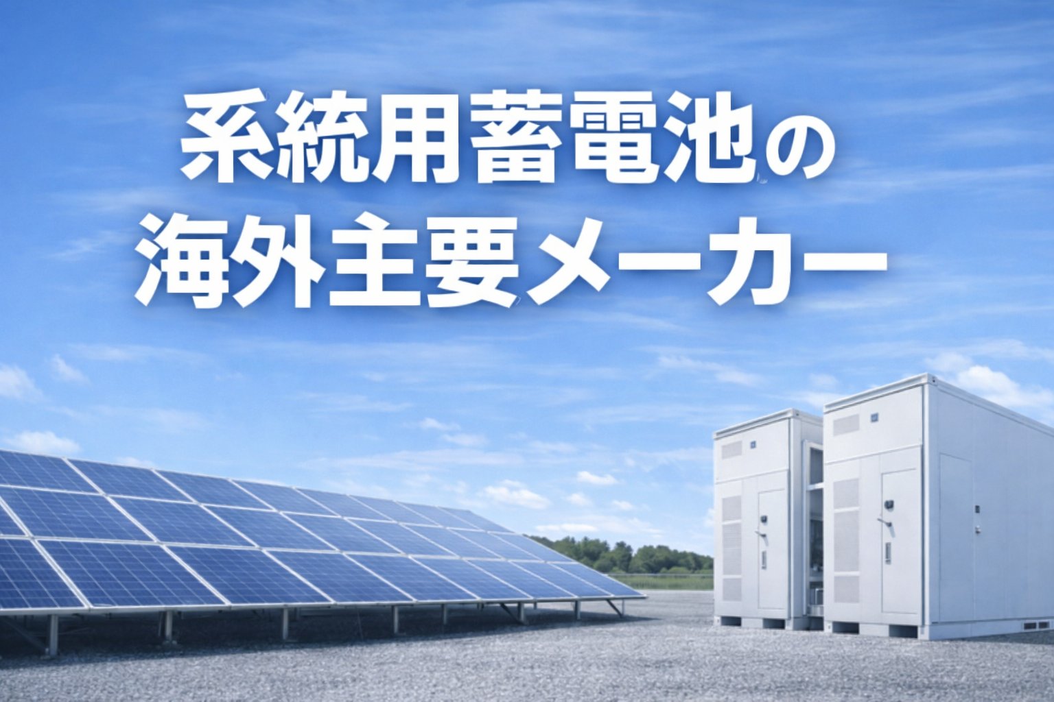 系統用蓄電池の海外主要メーカー