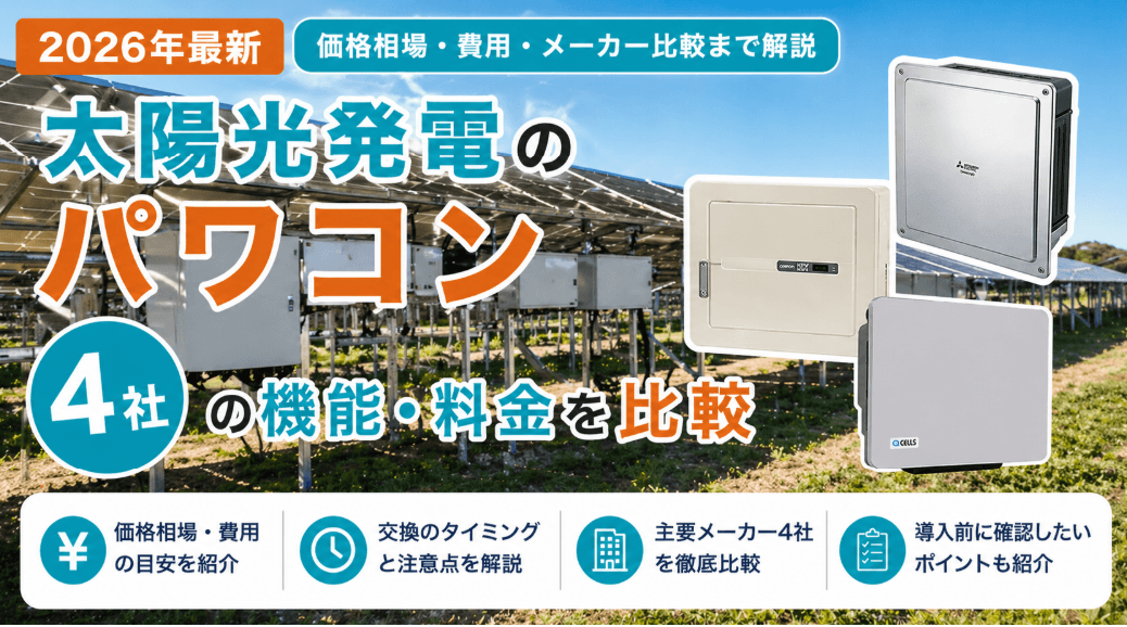 2026年最新】太陽光パワコンの交換タイミングは?価格相場・費用 2026年最新】太陽光パワコンの交換タイミングは?価格相場・費用