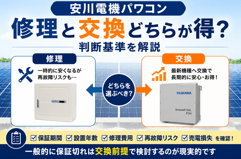 安川電機パワコン故障や交換