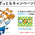 東京ガスの電気で10 000円のquoカードが貰える 16秋最新キャンペーン情報 タイナビスイッチ