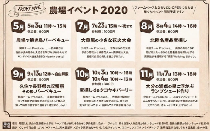 2020イベント予定