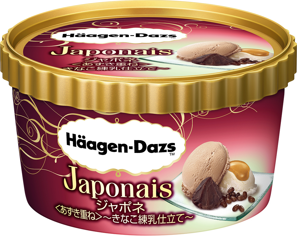 ハーゲンダッツ「ジャポネ<あずき重ね>~きなこ練乳仕立て~」がセブン限定発売に