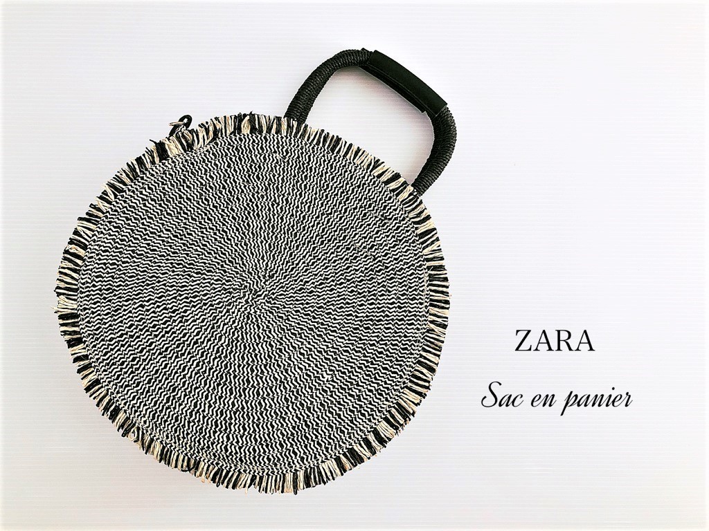 ZARAのサークルかごバッグがシンプルコーデの主役! 重め配色も涼しげに