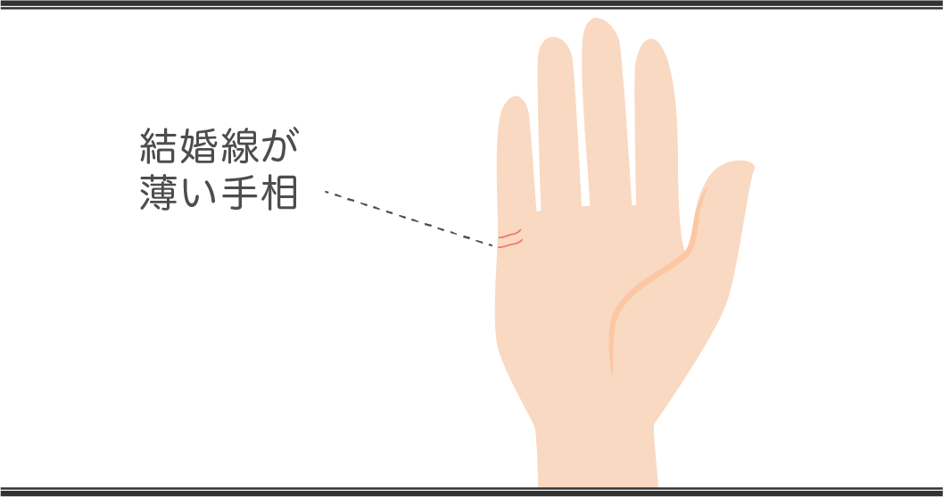 「手相占い」結婚線の見方 薄い人の手相