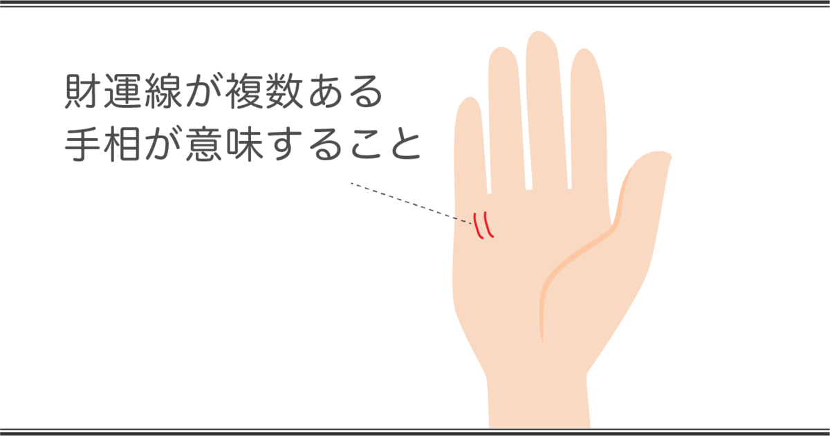 財運線の見方 財運線が複数ある手相