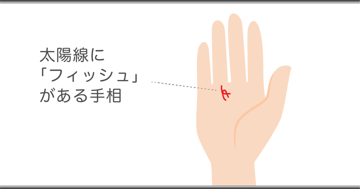 太陽線の見方 フィッシュがある手相