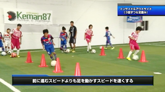 コーンドリブル トレーニング