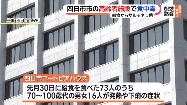 高齢者施設で給食を食べた16人が食中毒 男女16人が発熱や下痢 三重(メ〜テレ(名古屋テレビ)) - Yahoo!ニュース