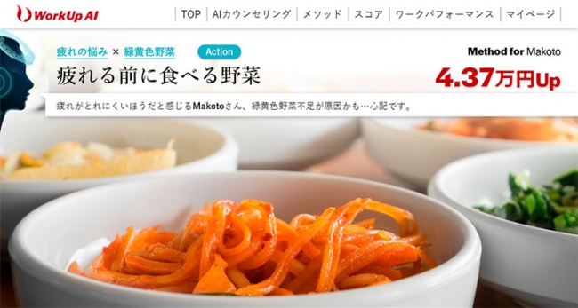 AIの食事アドバイスで年収アップ!? 「WorkUp AI」正式提供開始 | ニコニコニュース