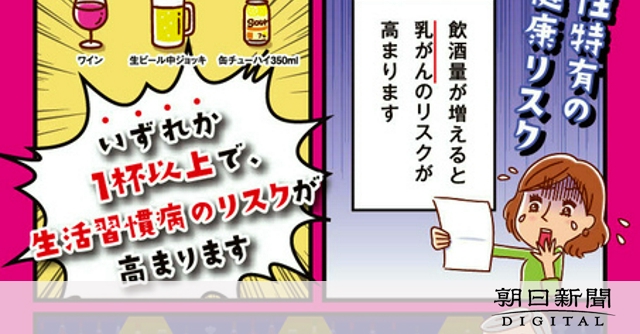 女性の飲酒に黄信号 「生活習慣病のリスク高める」飲み方が増加:朝日新聞デジタル