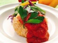 【レシピ】高野豆腐のハンバーグ 薬膳クコソース添え