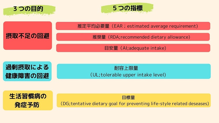【日本人の食事摂取基準2020版)5つの指標について解説!】