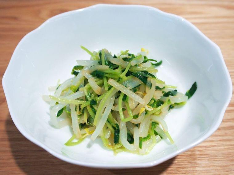 【レシピ】もやしと豆苗のポン酢和え