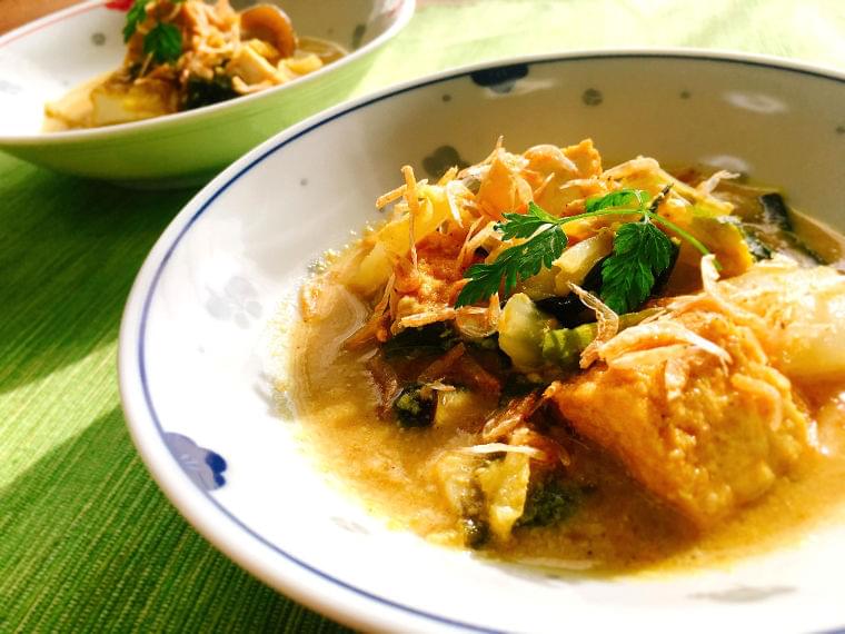 レシピ 油不使用 白菜とキノコと厚揚げの和風カレー コラム Eatreat