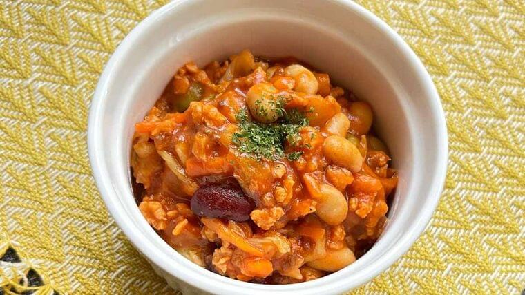 作り置きにも、災害時の非常食にも…大豆ミートでつくるトマト煮込み風 | ヨミドクター(読売新聞)