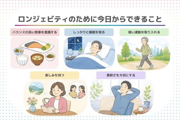 ロンジェビティとは? 健康寿命をのばすために今日からできること