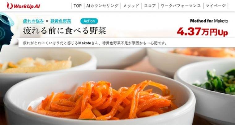 AIの食事アドバイスで年収アップ!? 「WorkUp AI」正式提供開始 | ニコニコニュース
