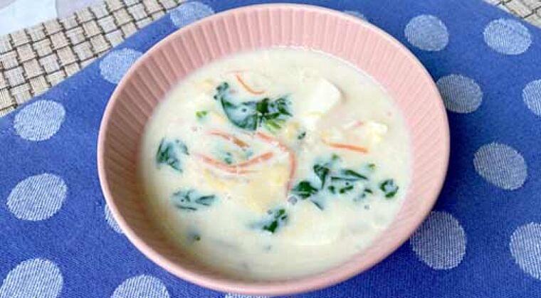 レトルト親子丼のもとで作るスープ…豆腐と豆乳でたんぱく質アップ | ヨミドクター(読売新聞)