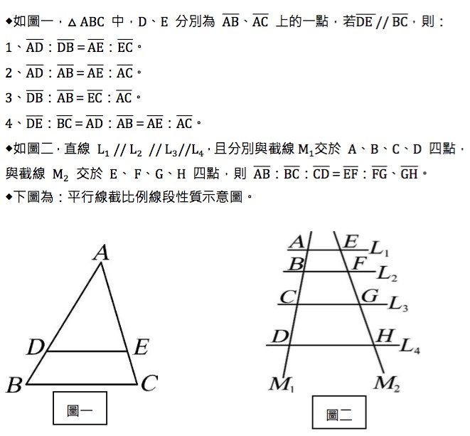 平行線截比例線段性質 翰林雲端學院