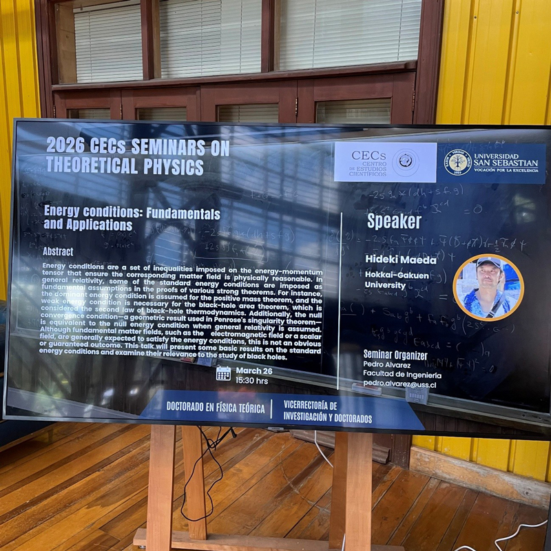 前田秀基教授がチリの科学研究センター（CECs）を訪問