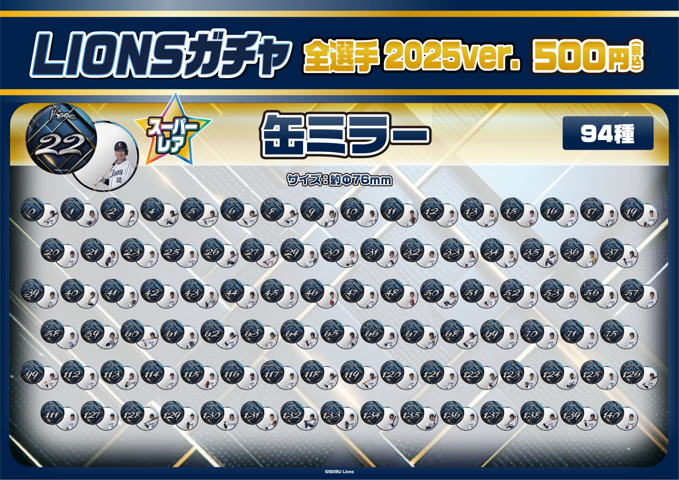 西武ライオンズ】全選手2025ver. | モバガチャ