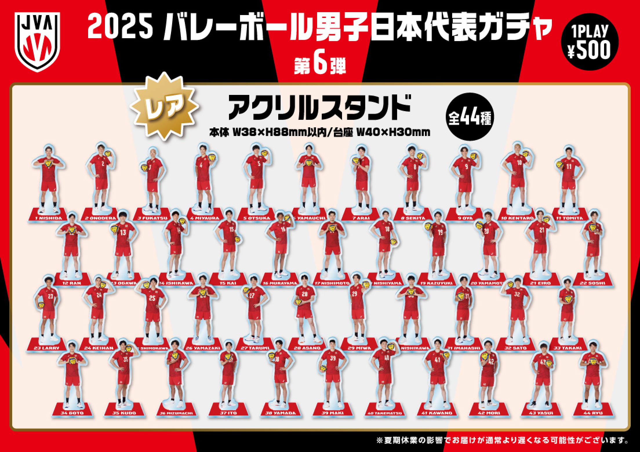 男子バレーボール日本代表　モバガチャ　31点セット バレーボール男子日本代表選手 ガチャガチャ - メルカリ