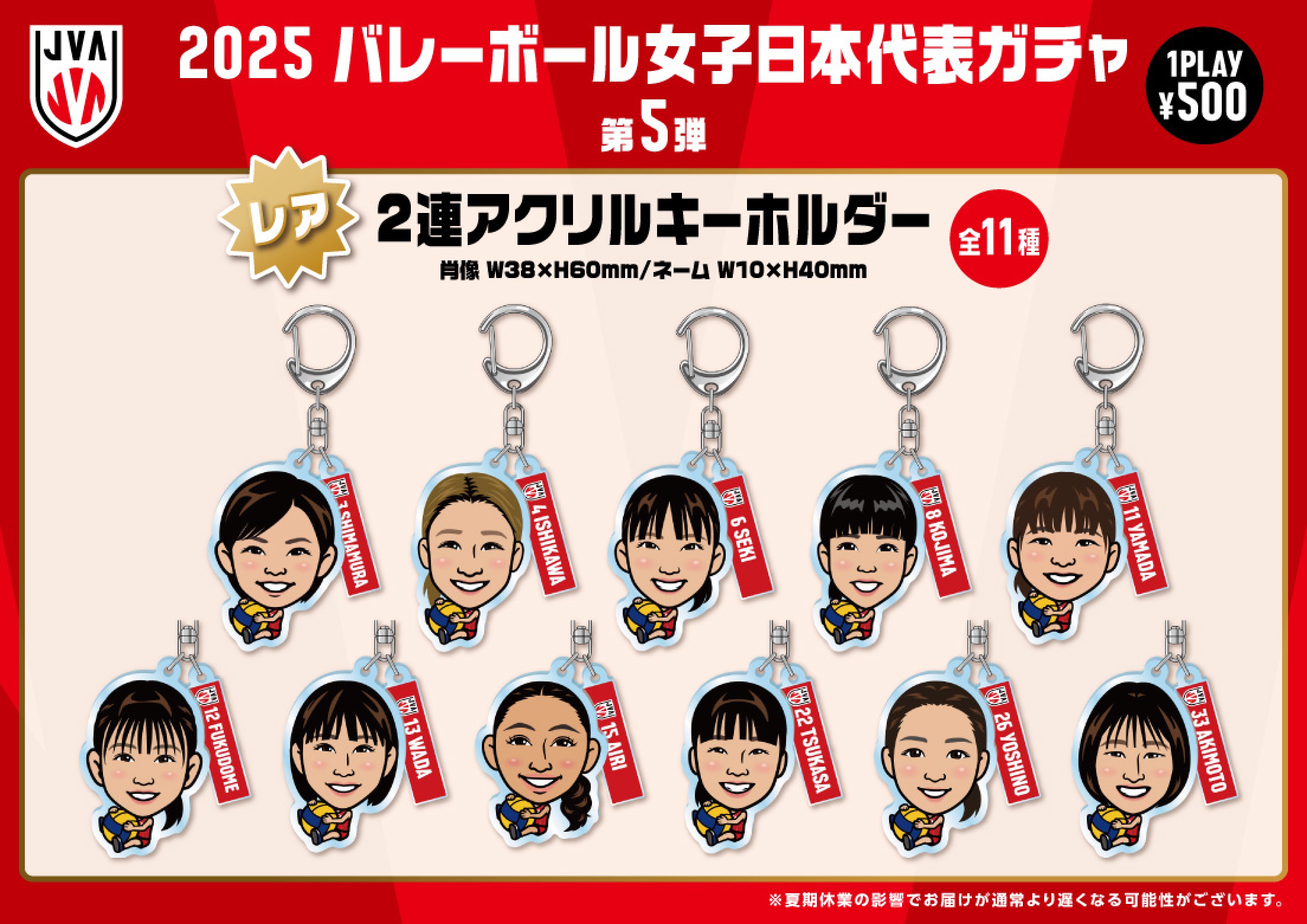 バレーボール女子日本代表】バレーボール女子日本代表ガチャ 第5