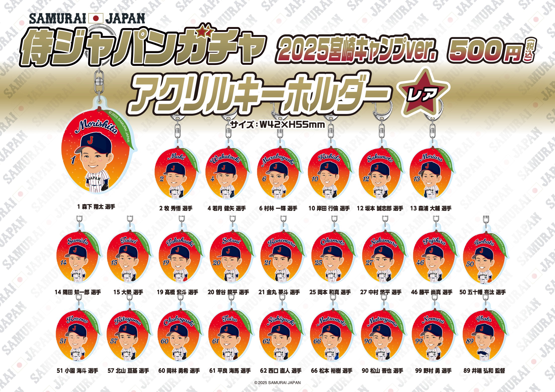 侍ジャパン2025強化試合ver.ガチャ　缶バッチ 全種コンプ 侍ジャパン2025強化試合ver.ガチャ 缶バッチ 全種コンプ 強化試合「侍