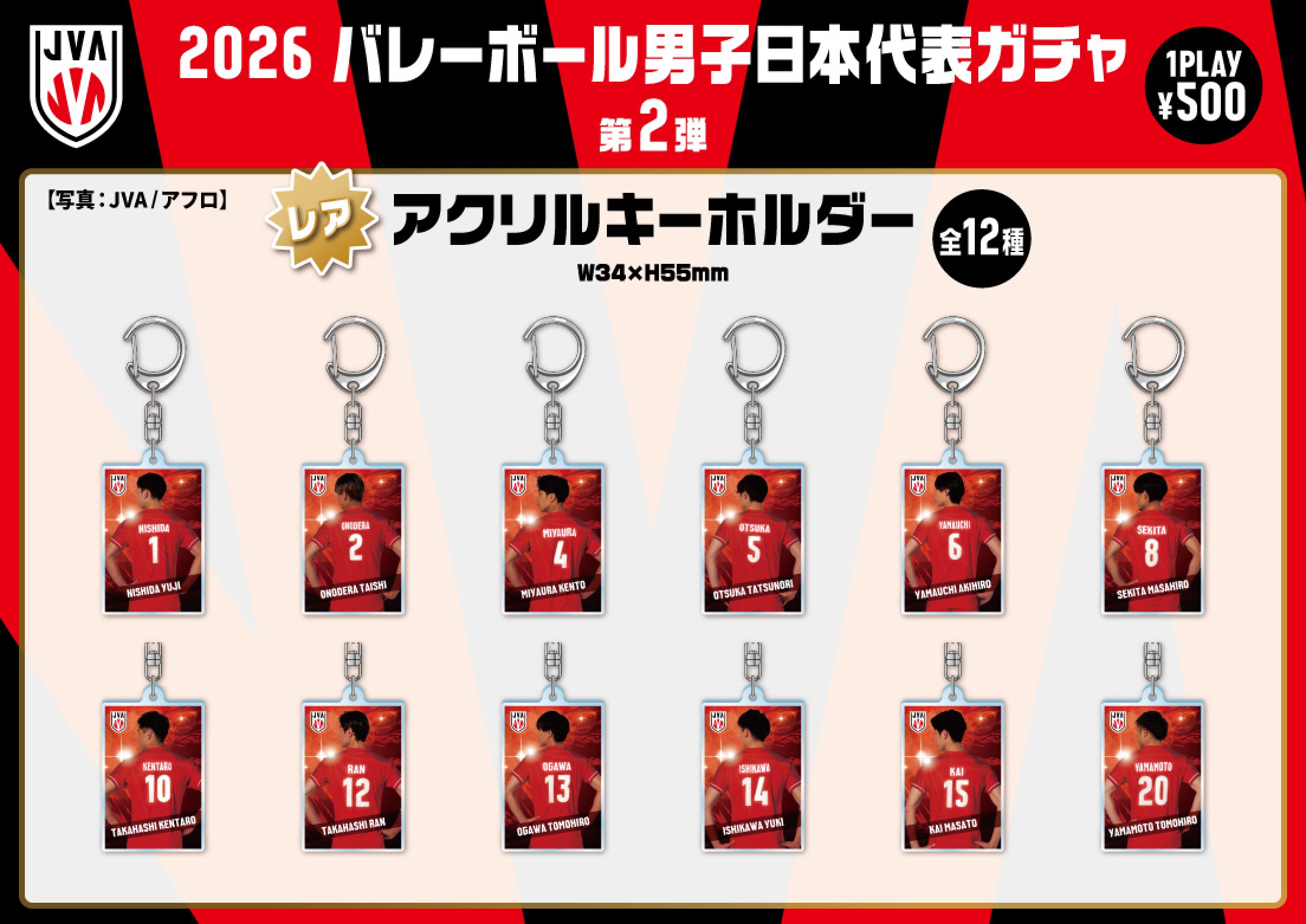 バレーボール男子日本代表】2026 バレーボール男子日本代表ガチャ 第2