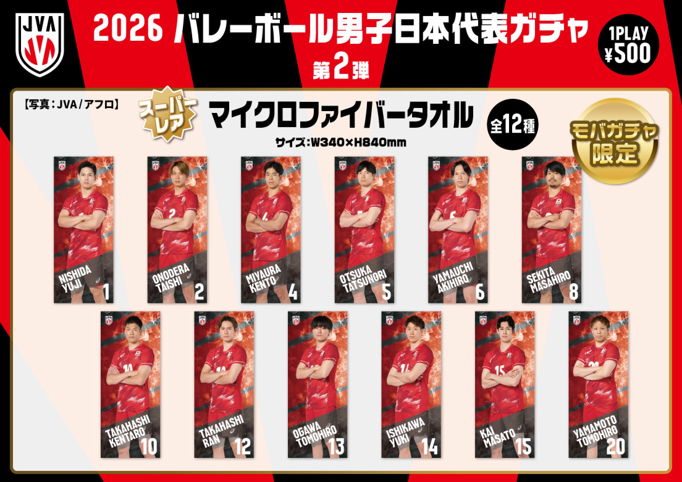 バレーボール男子日本代表】2026 バレーボール男子日本代表ガチャ 第2