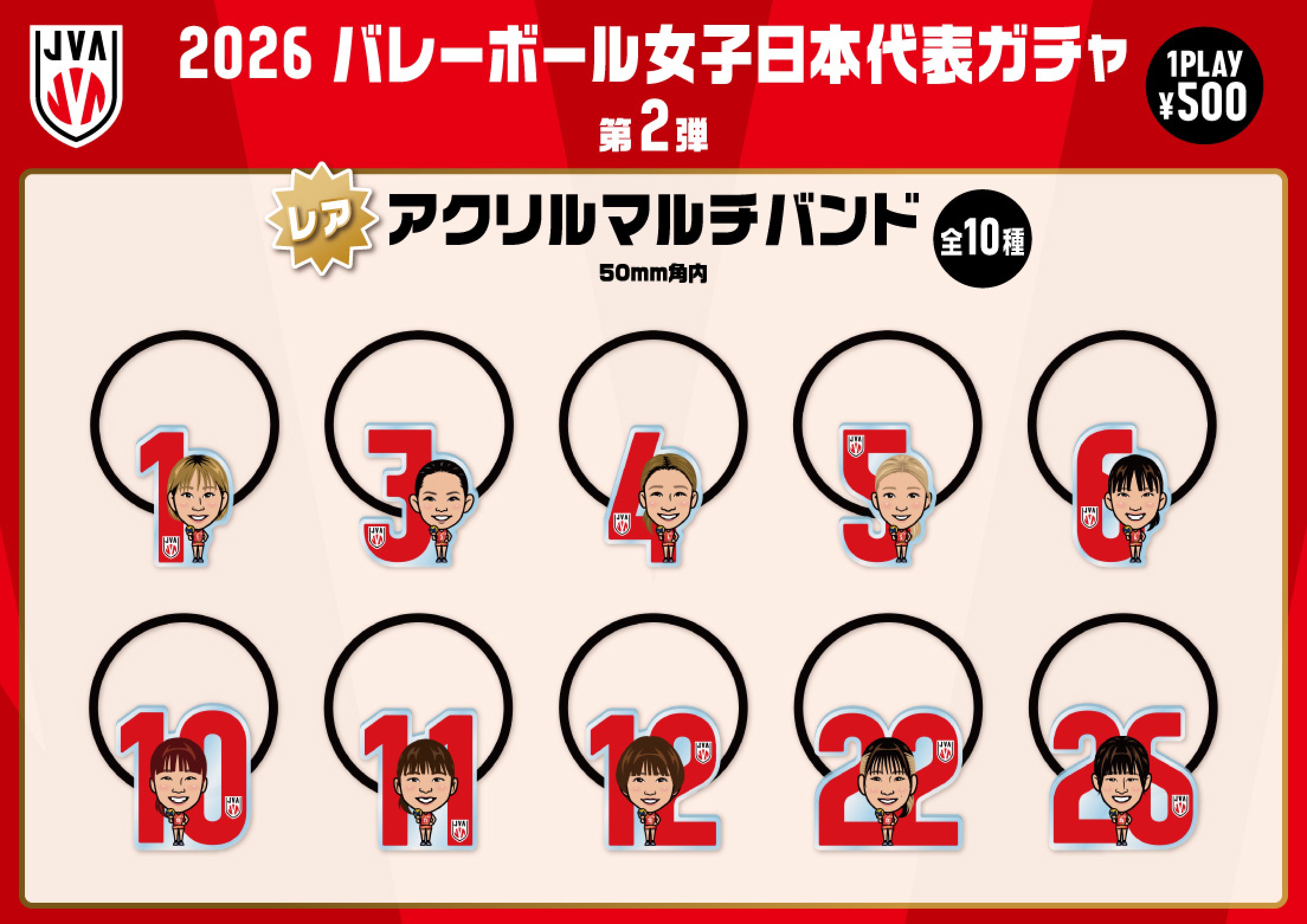 バレーボール女子日本代表】2026 バレーボール女子日本代表ガチャ 第2