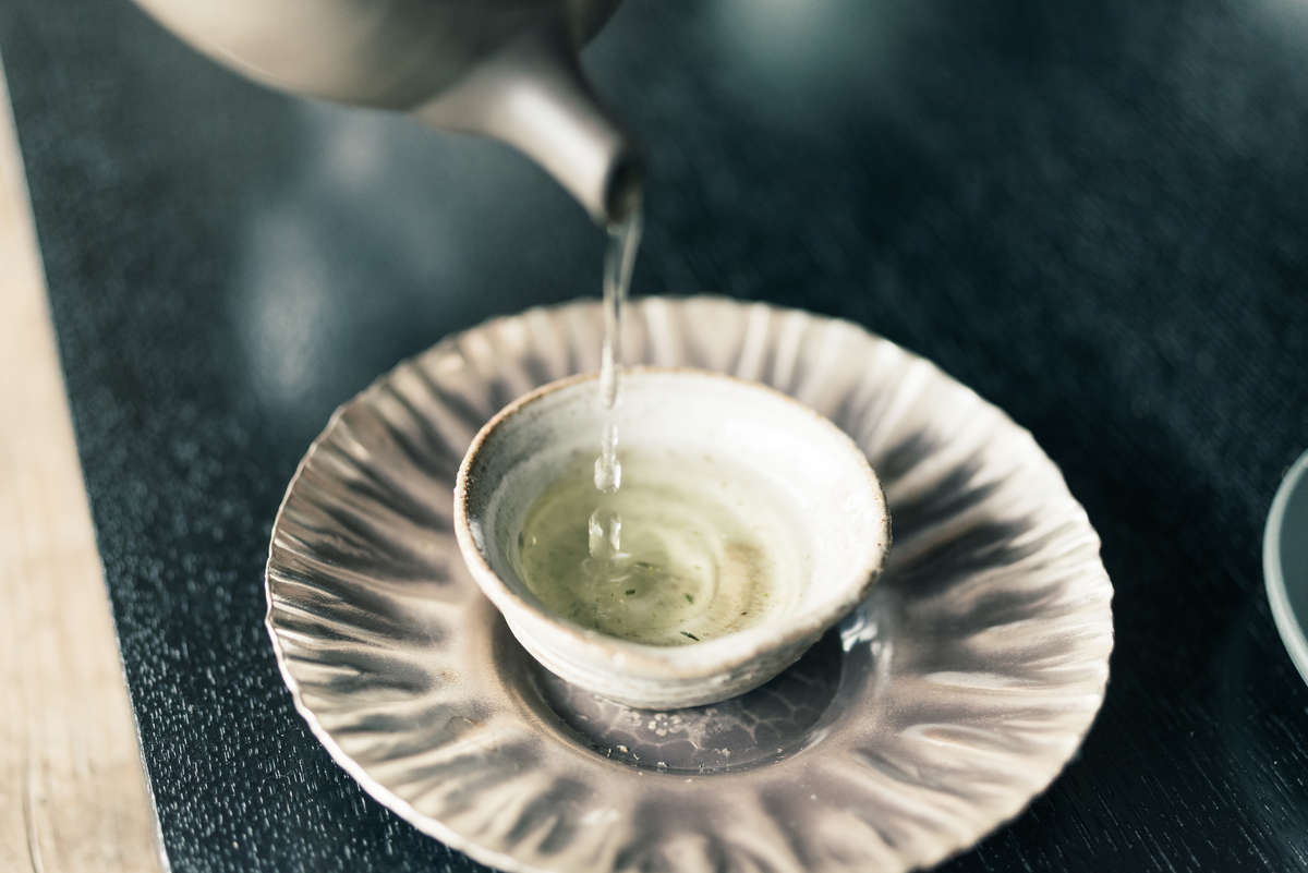 大間の「縁側お茶カフェ」中村邸で提供しているお茶の写真