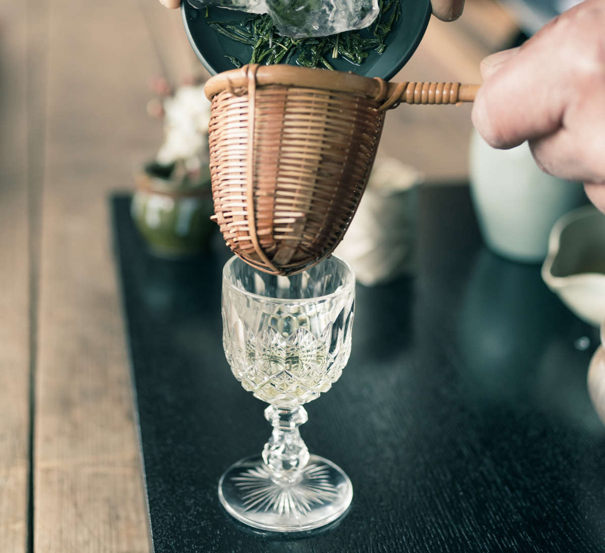 大間の「縁側お茶カフェ」中村邸で提供してい氷水出しの写真