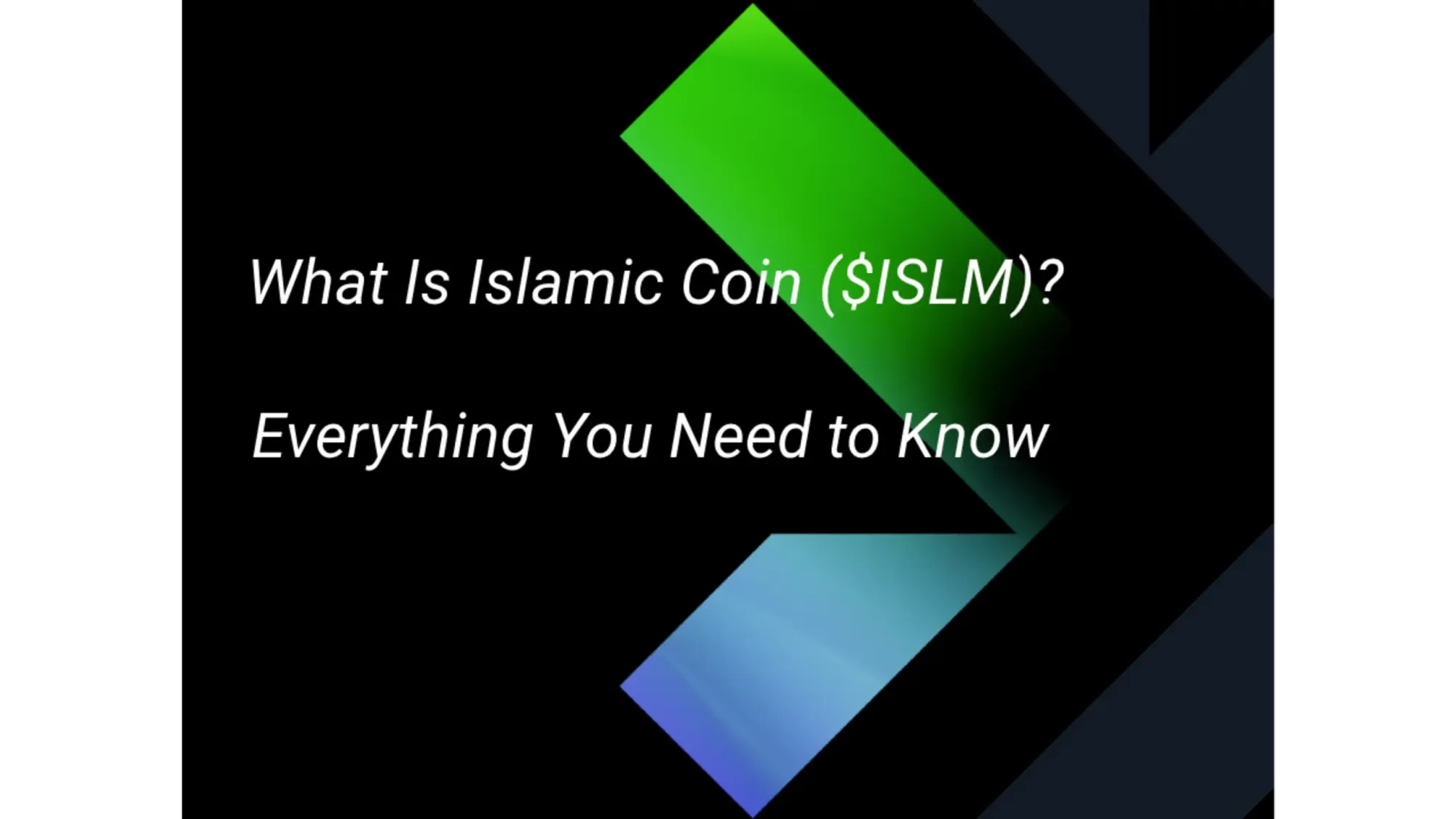 What Is Islamic Coin ($ISLM)? Everything You Need to Know