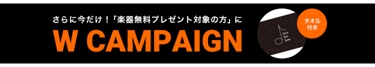 さらに今だけ！Wキャンペーン タオル付き