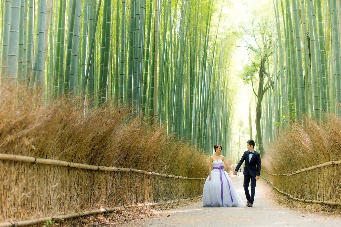 The Arashiyama Bamboo grove is popular for locals and tourists alike! — Photo by 2 of us photography