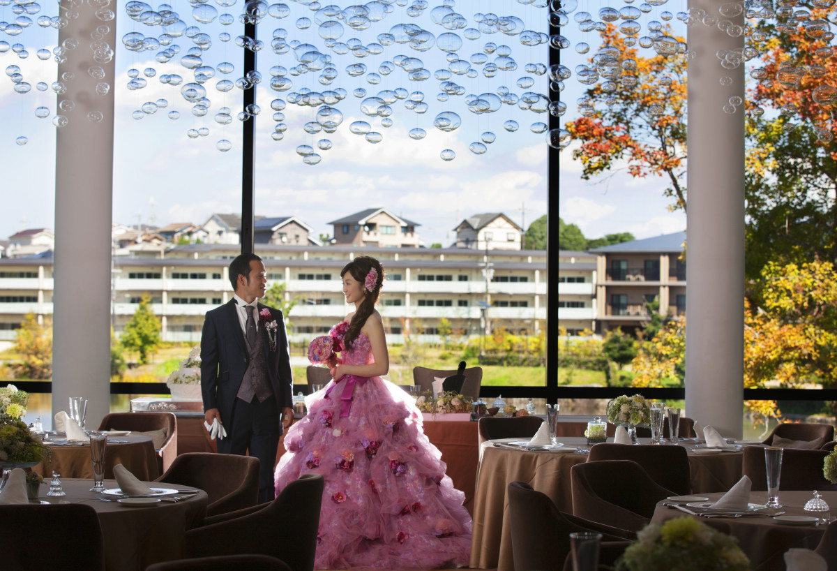 Intricate pink wedding dress — Photo by B WORKs PHOTOGRAPHY